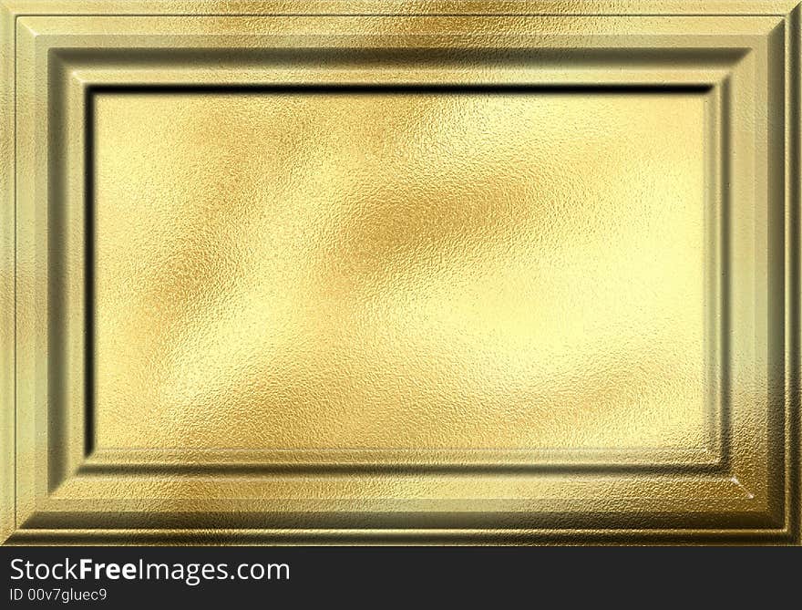 Gold framework for photos, text-box.