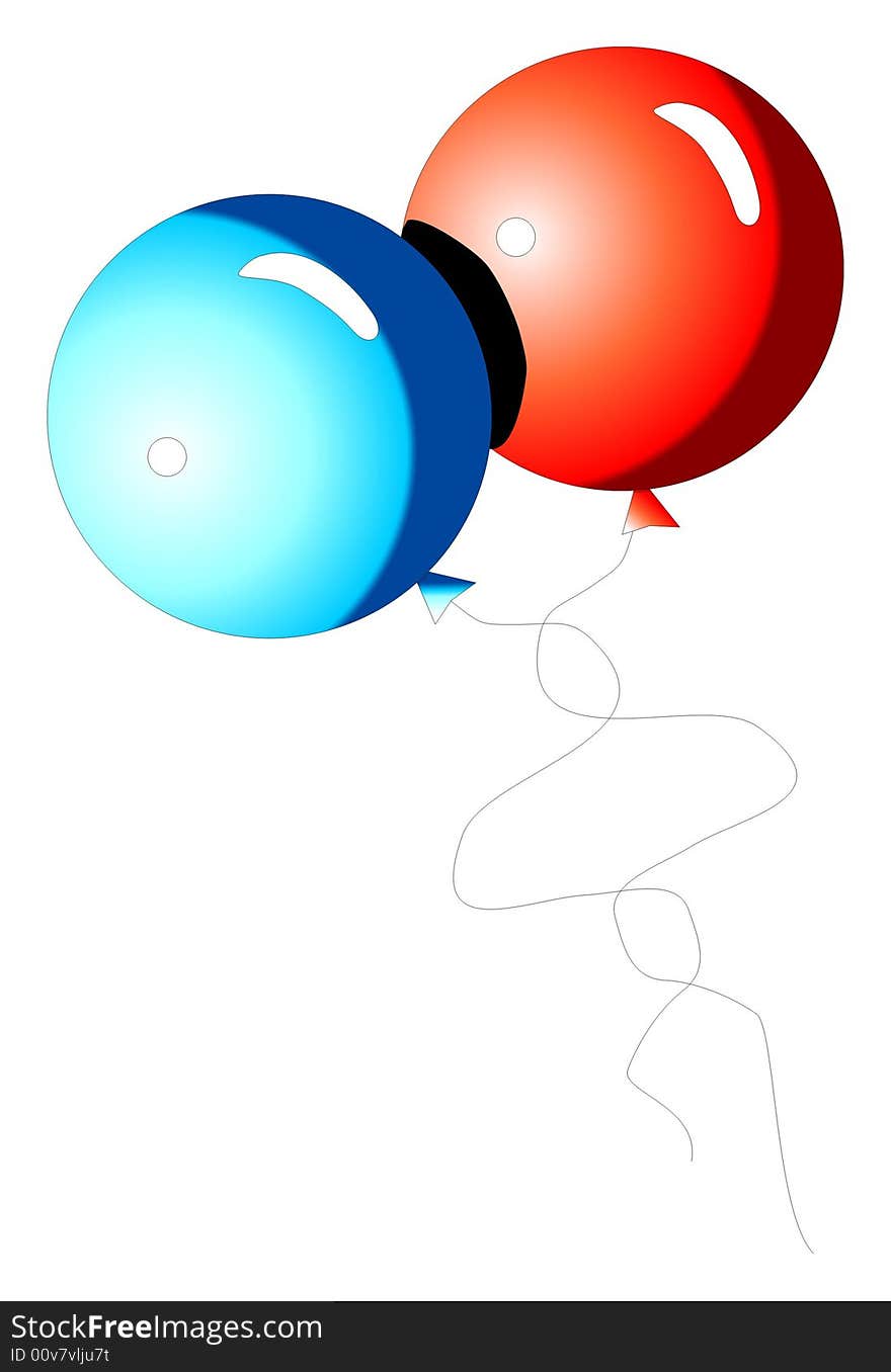 In this illustration is situated a two balls.