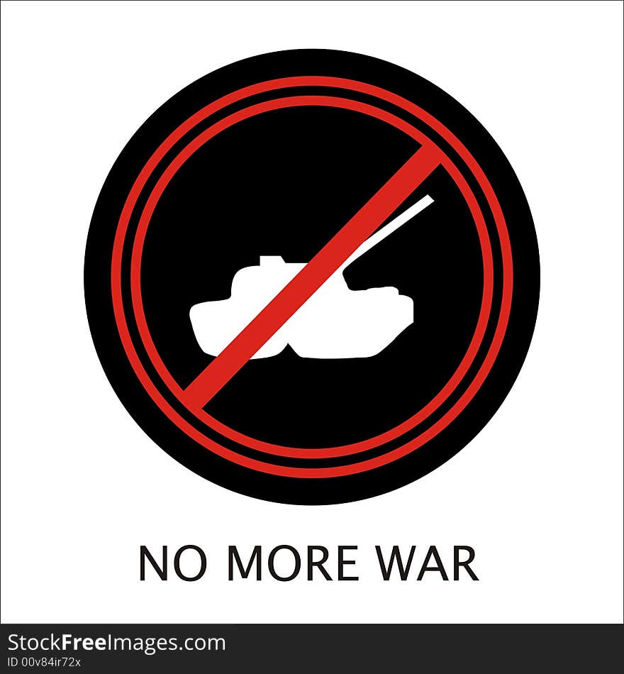 No more war logo image - graphic illustration