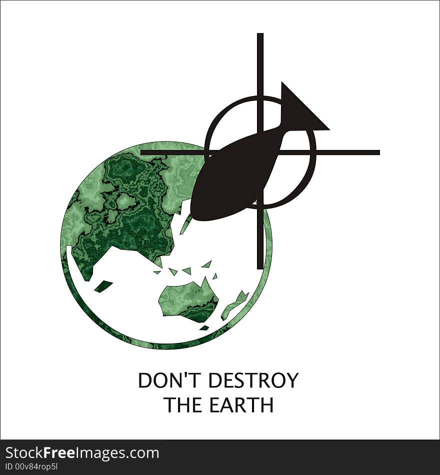 Concept - environmental damage caused by global warming