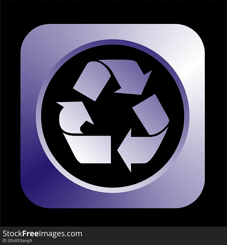 Purple recycling logo. Vector illustration. Purple recycling logo. Vector illustration