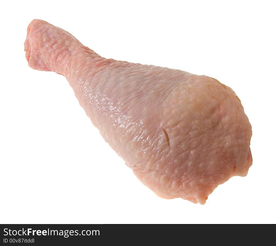 Part of an raw chicken. Part of an raw chicken