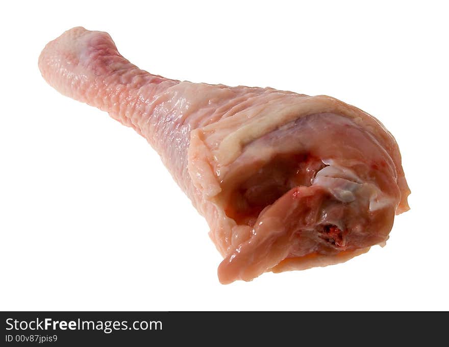 Part of an raw chicken. Part of an raw chicken