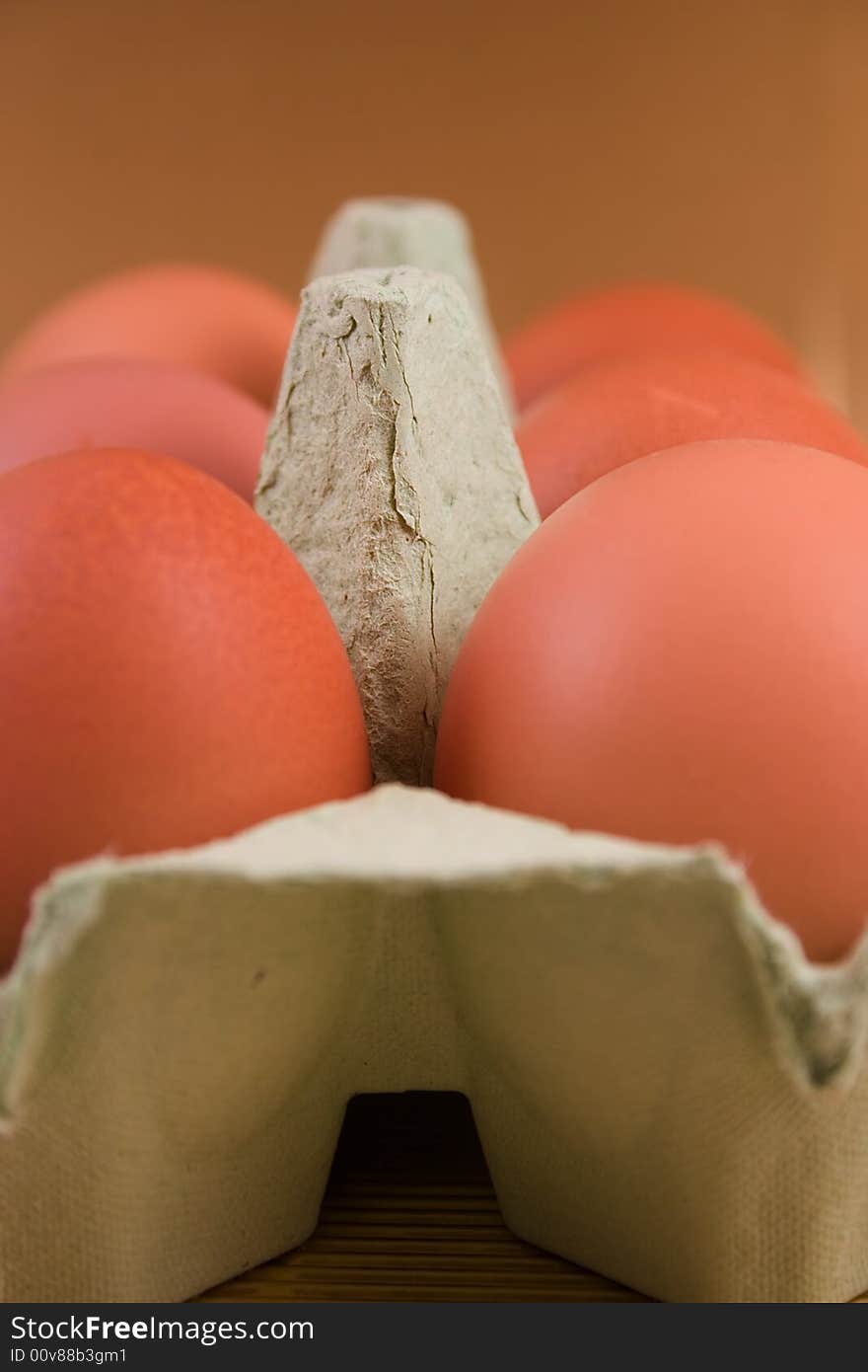 Close-up of a box of eggs