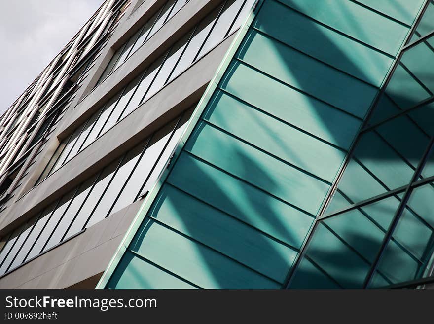 Modern architectural details on the exterior of a building. Modern architectural details on the exterior of a building