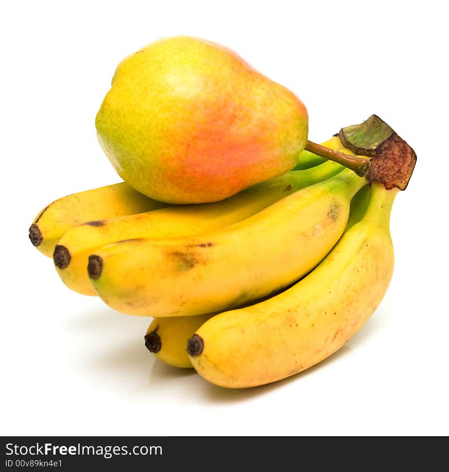 Pear and bananas