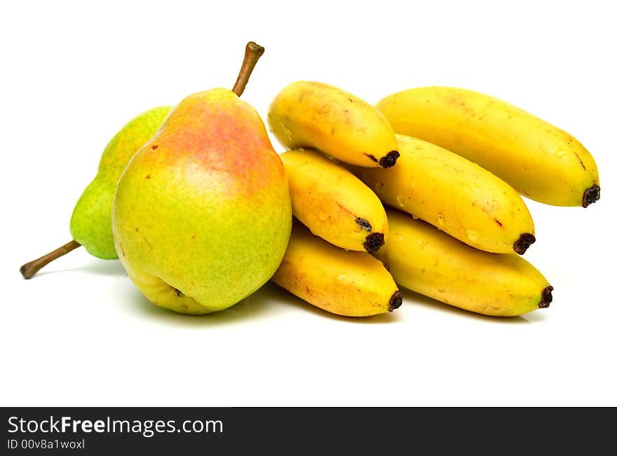 Pears and bananas