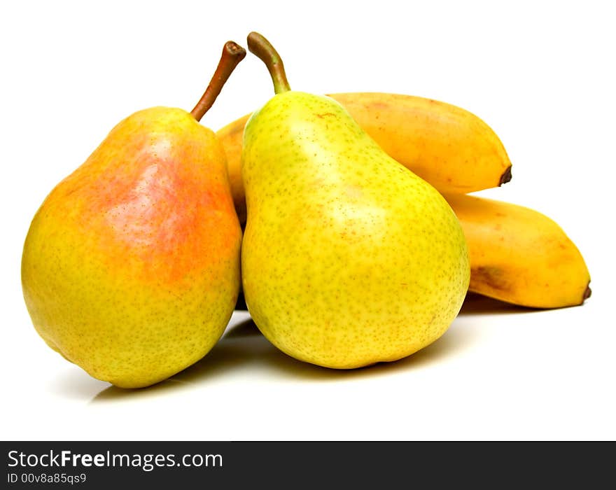 Pears and bananas