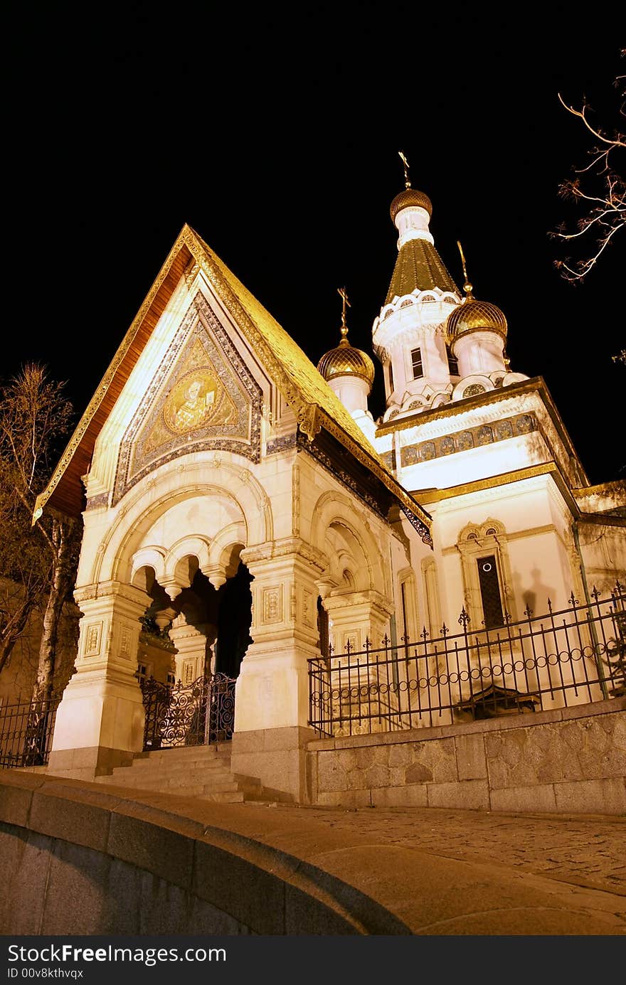 Gate in sacred Nikolay's Temple in Sofia