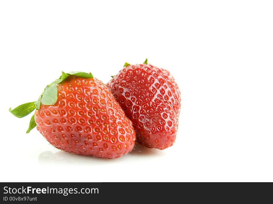 Fresh ripe strawberry isolated on white background. Fresh ripe strawberry isolated on white background