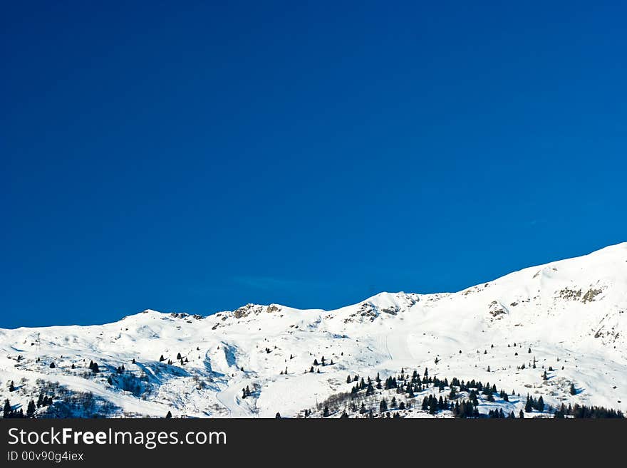 Ski slopes at Frеnch Alps. Ski slopes at Frеnch Alps