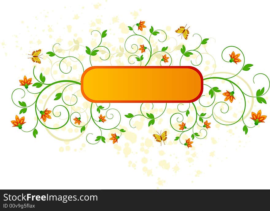 Floral design background vector illustration. Floral design background vector illustration