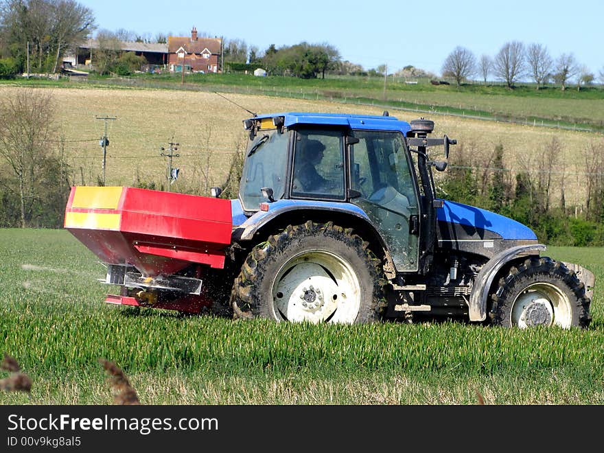 Farmer feeding his crop