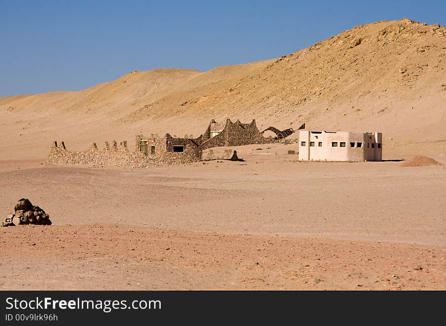 The ruin in the desert. The ruin in the desert