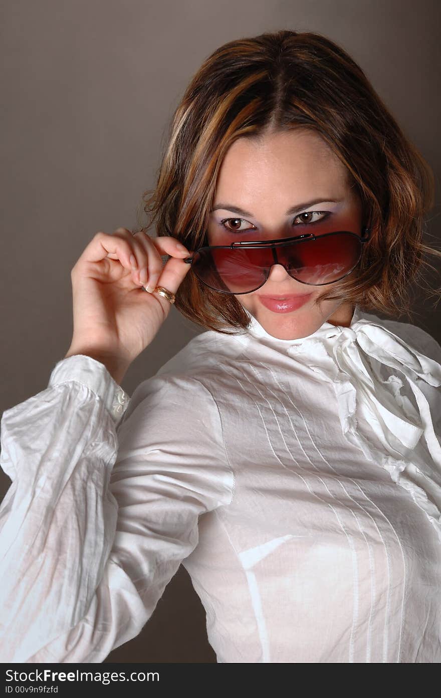 Fashion Model With Sunglasses