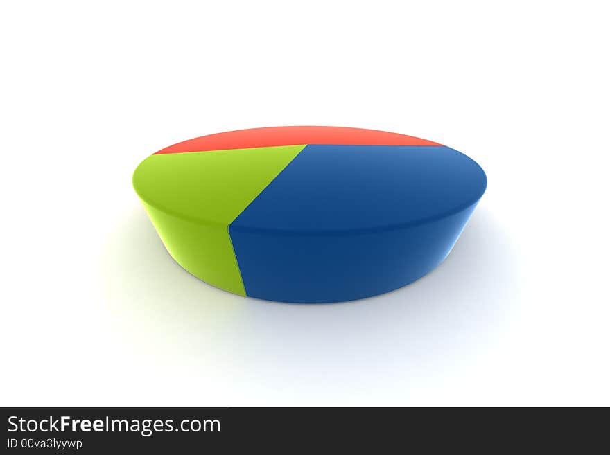 Statistics - 3d isolated multicolor diagram. Statistics - 3d isolated multicolor diagram