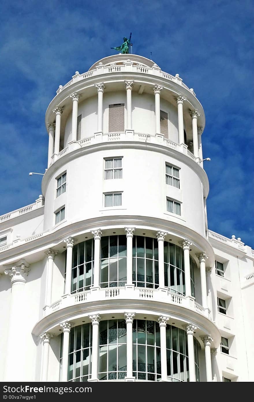 Tropical building facade in a beautiful resort. Tropical building facade in a beautiful resort