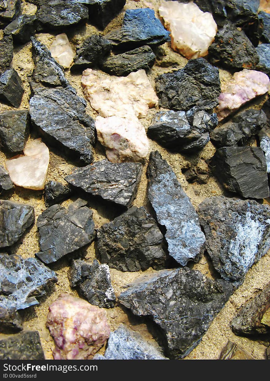 Fine multi-coloured stones, close up. Fine multi-coloured stones, close up