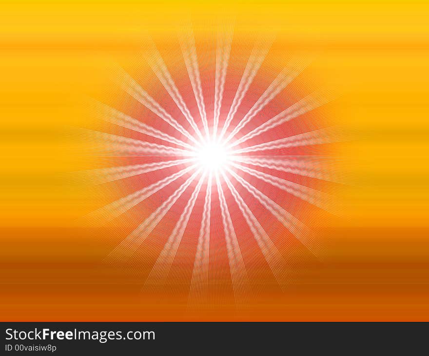 Retro background with yellow and -  and white lined Rays with orange background