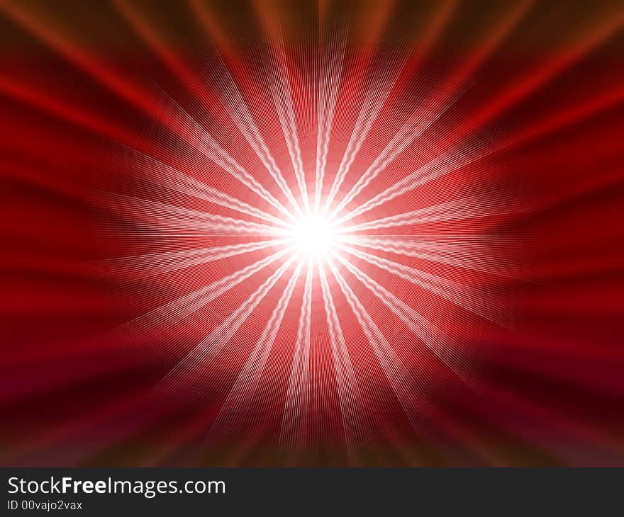 Retro background with white -  and white lined Rays with dark red background