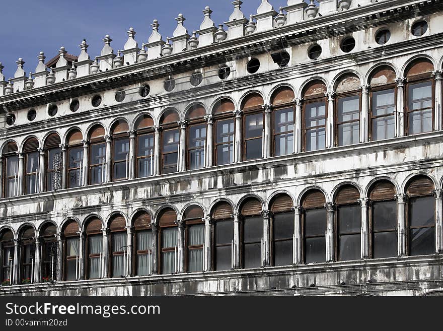 Piazza San Marco, Old Building Front Facade - Venice, Italy. Piazza San Marco, Old Building Front Facade - Venice, Italy