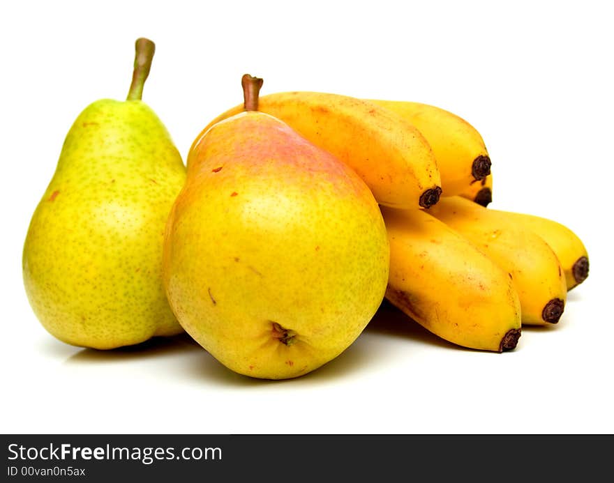 Pears and bananas