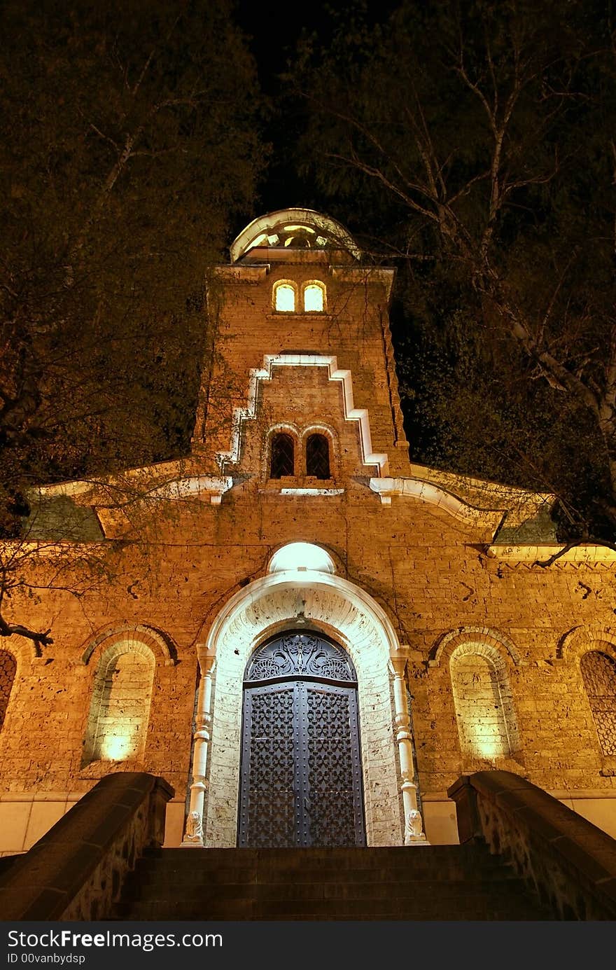 Steps to a gate of an orthodox temple. Steps to a gate of an orthodox temple