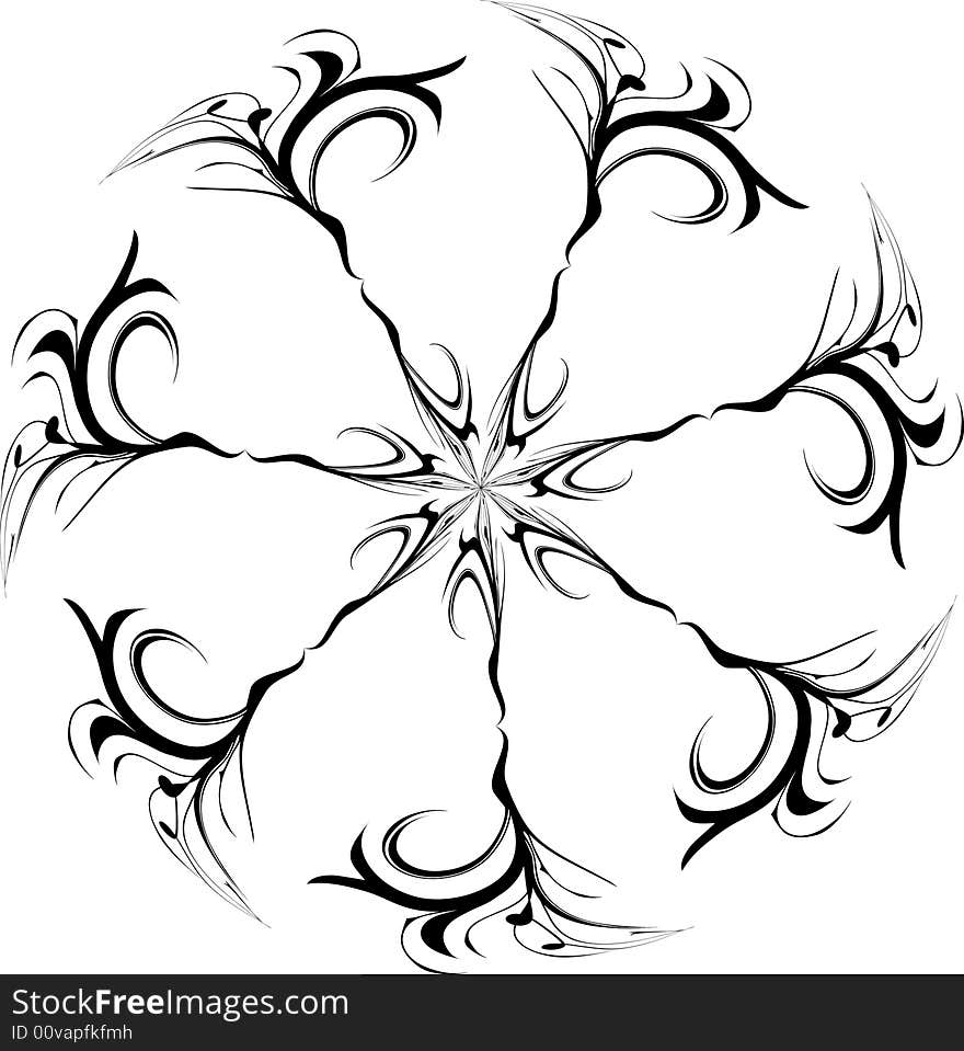 Abstract floral logo, vector illustration