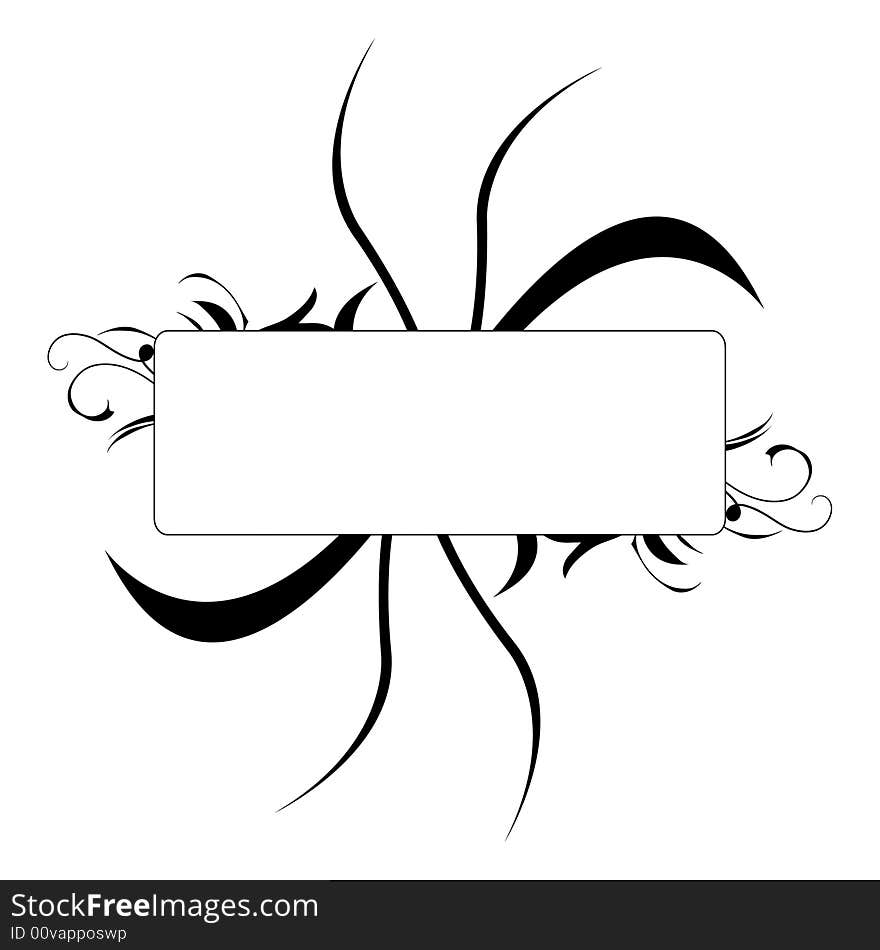 Abstract floral frame, vector illustration