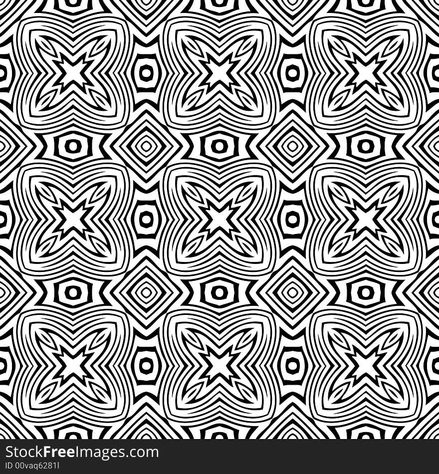 Abstract seamless black-and-white pattern - graphic illustration. Abstract seamless black-and-white pattern - graphic illustration