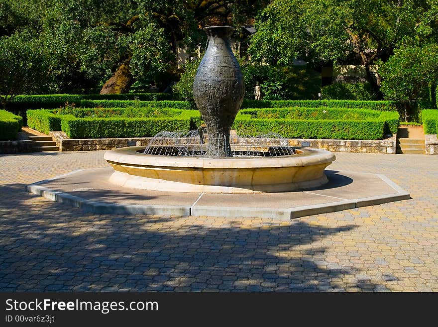 Fountain in Napa Valley California