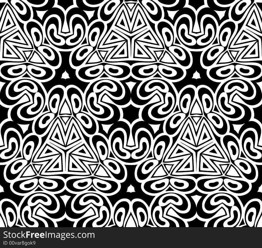 Abstract seamless black-and-white pattern - graphic illustration. Abstract seamless black-and-white pattern - graphic illustration