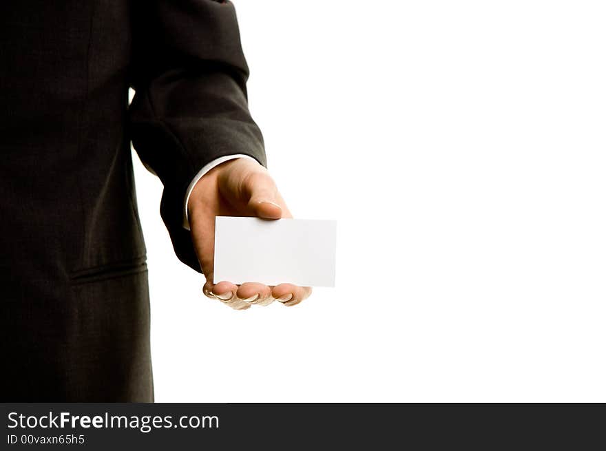 Businesscard in hand