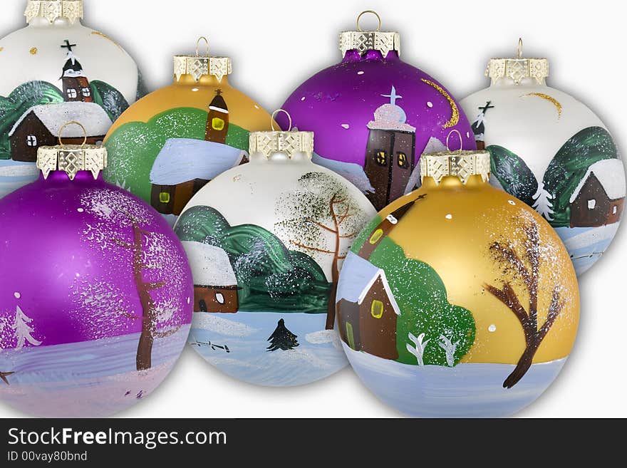 Christmas balls hand painted