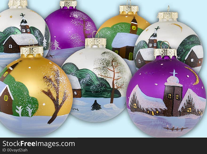 Christmas balls hand painted