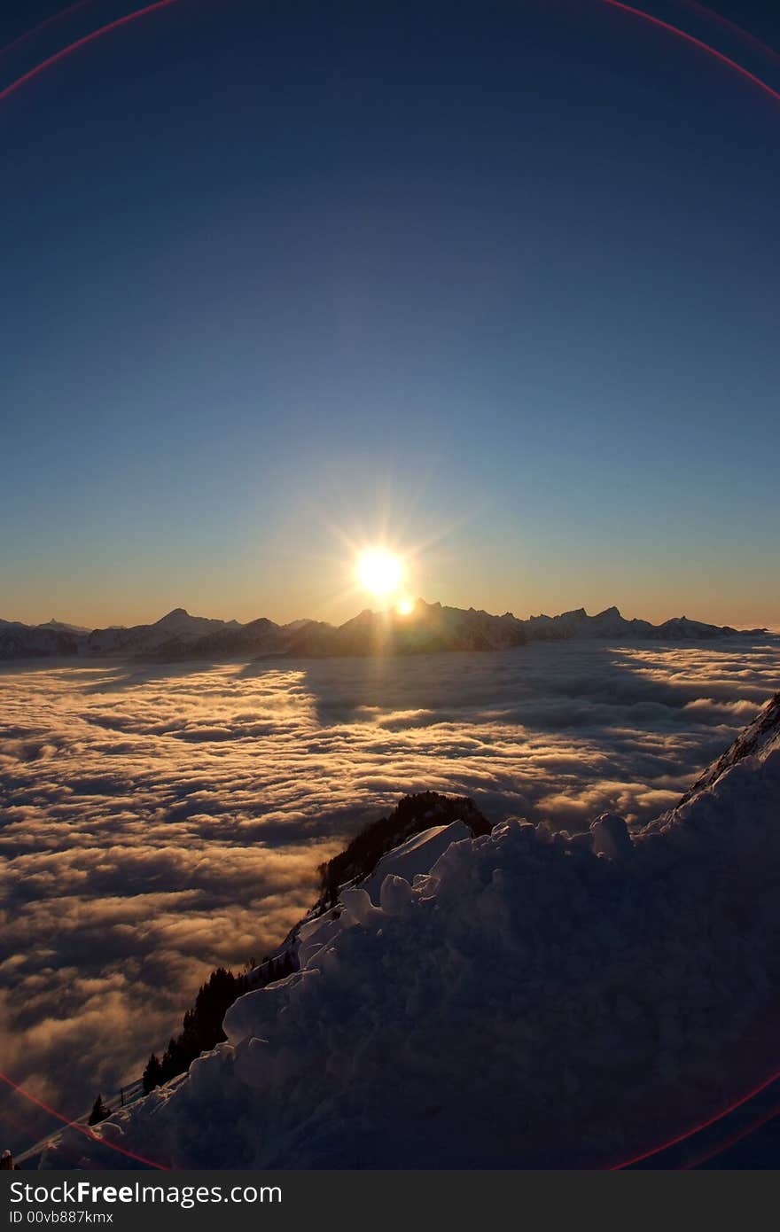 Alps At Sunset