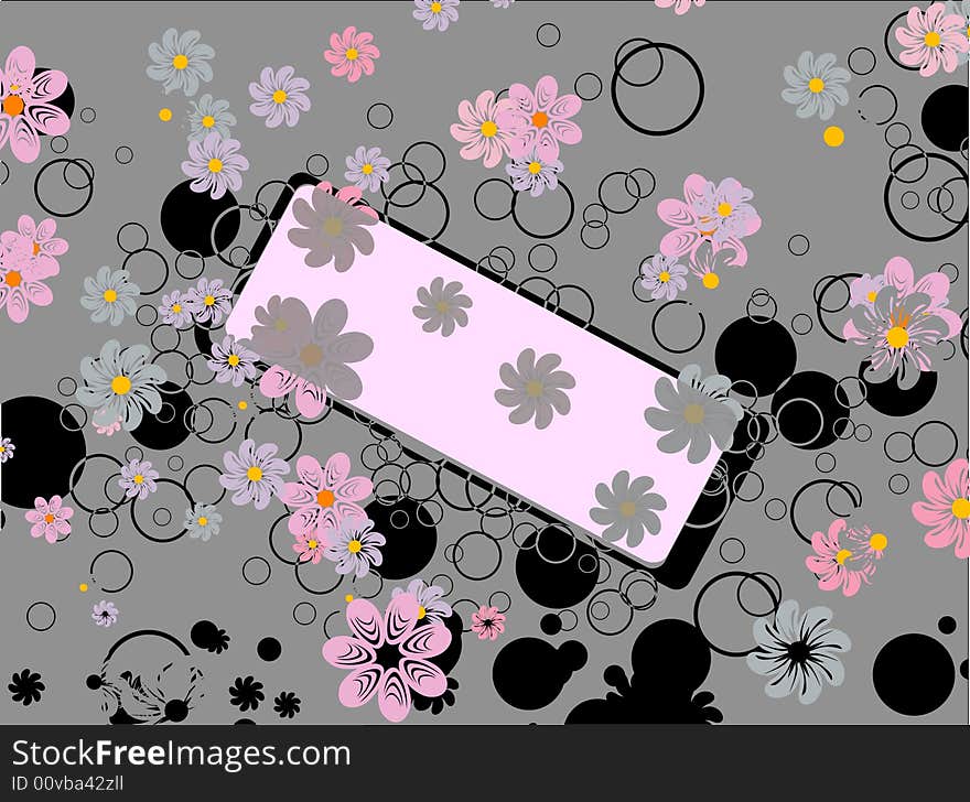 Vector illustration - the flower frame. Vector illustration - the flower frame