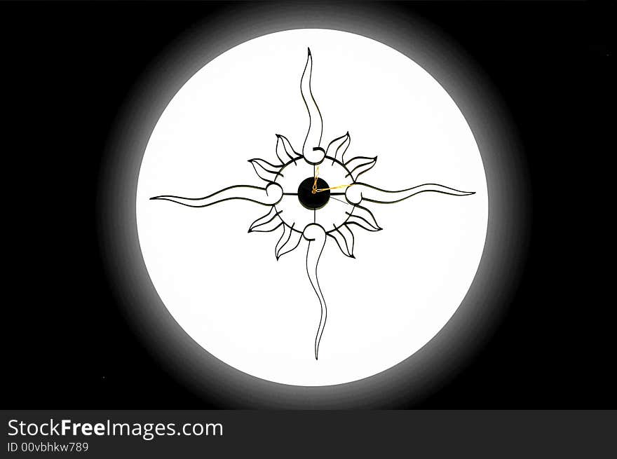 The clock is the solar modelling, matches with moon, forms an interesting picture. For computer synthesis. The clock is the solar modelling, matches with moon, forms an interesting picture. For computer synthesis