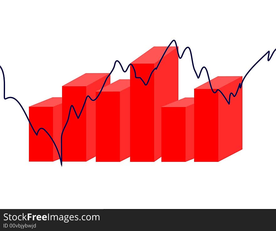 Red tridimensional graphic for values. Red tridimensional graphic for values