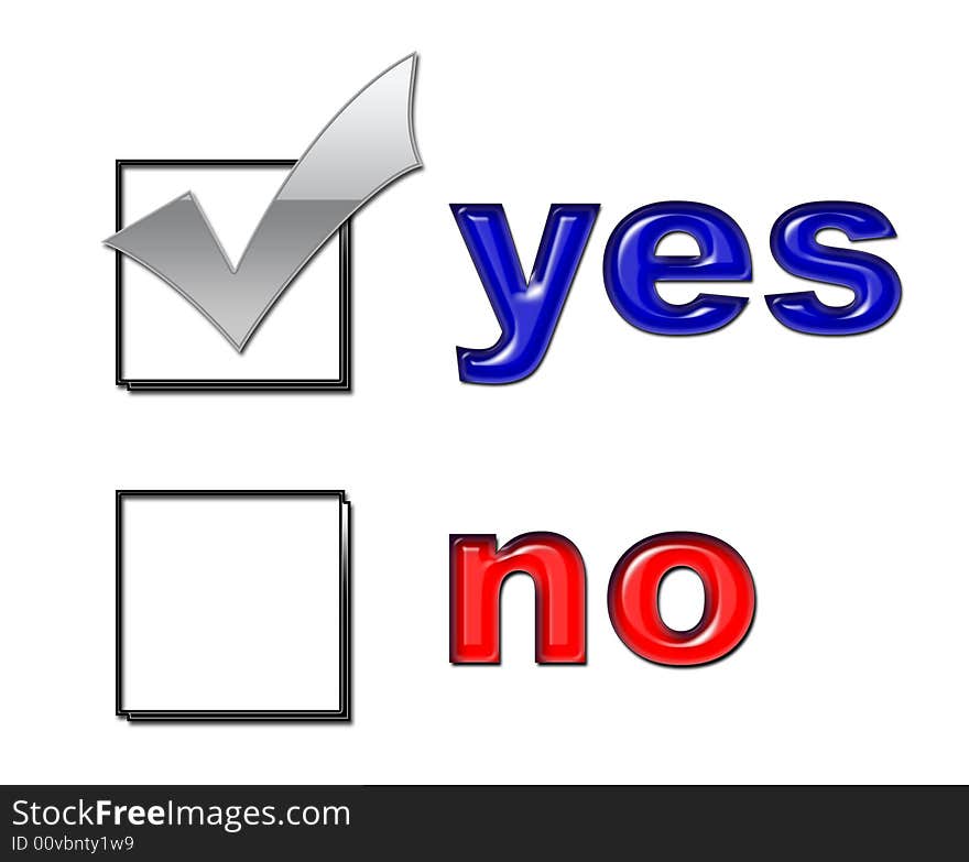 A check box illustration for voting, democrat or republican. A check box illustration for voting, democrat or republican