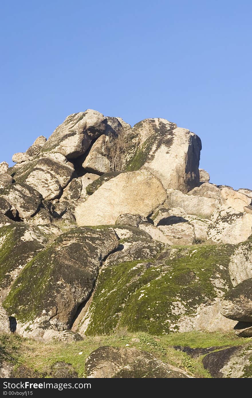 Geologic formation and blue sky. Geologic formation and blue sky