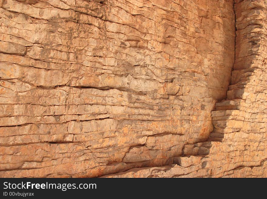 Rock wall of Devils Hall - Guadalupe Mountains National Park. Rock wall of Devils Hall - Guadalupe Mountains National Park