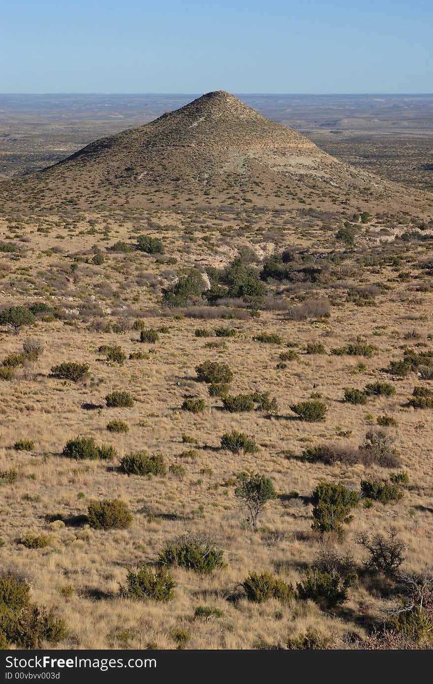 Cone and Chihuahuan Desert - Guadalupe Mountains National Park. Cone and Chihuahuan Desert - Guadalupe Mountains National Park