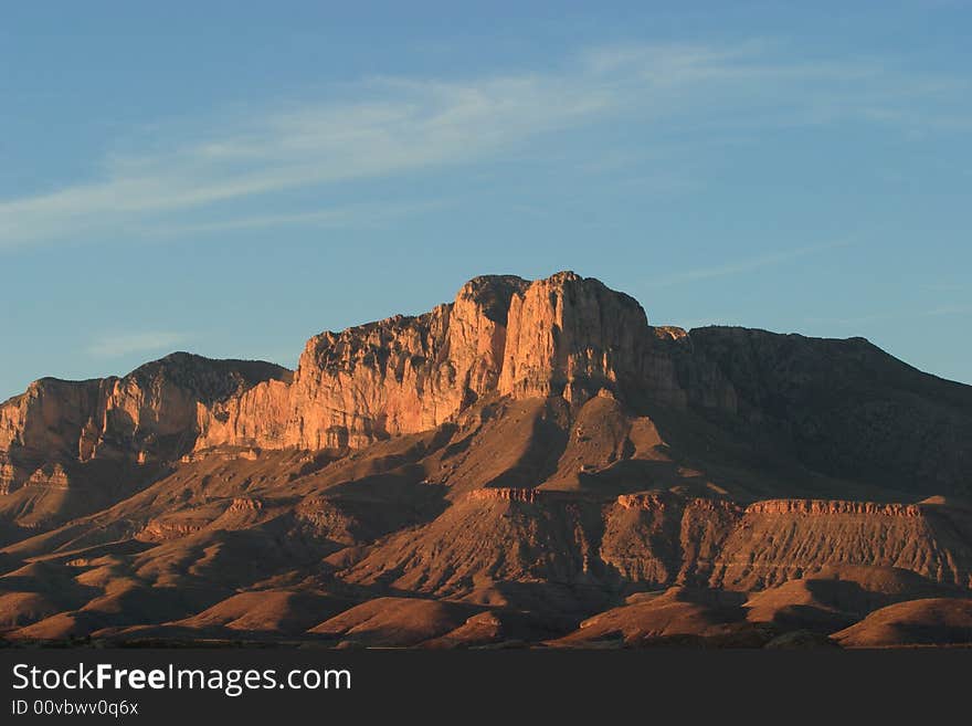 El Capitan at sunset - Guadalupe Mountains National Park