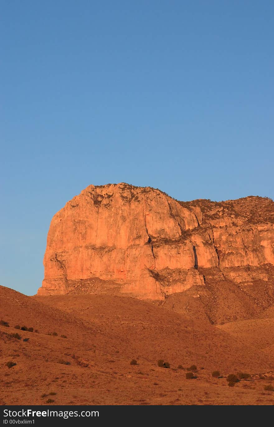 El Capitan at sunrise - Guadalupe Mountains National Park