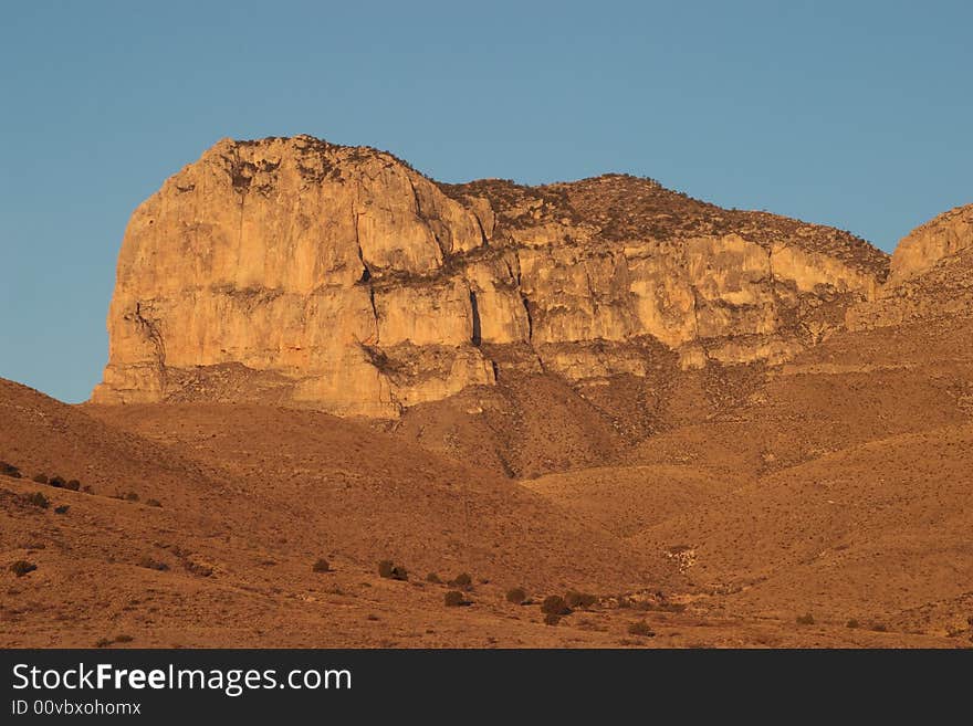 El Capitan at sunrise - Guadalupe Mountains National Park