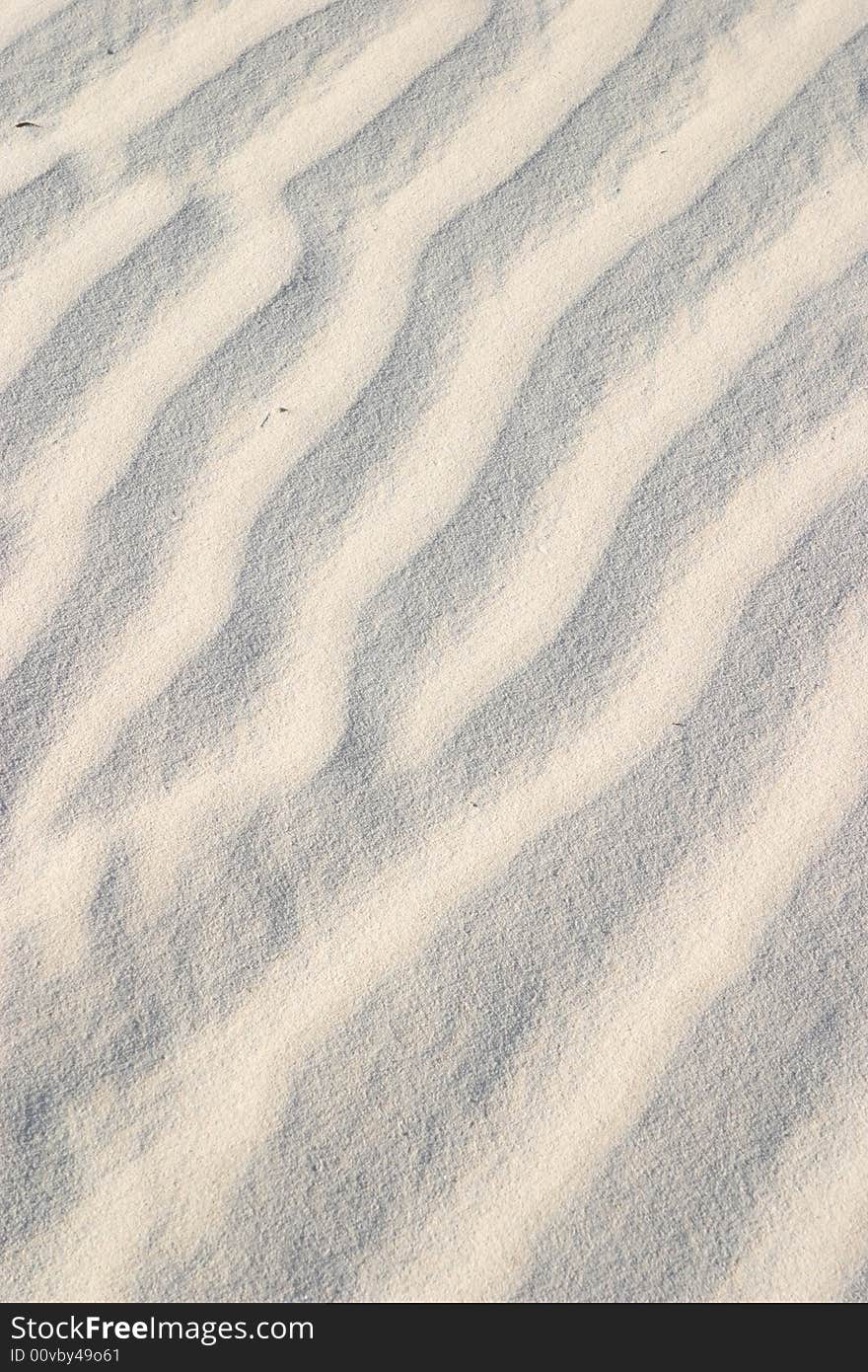 Sand ripples of the gypsum sand dunes - Guadalupe Mountains National Park