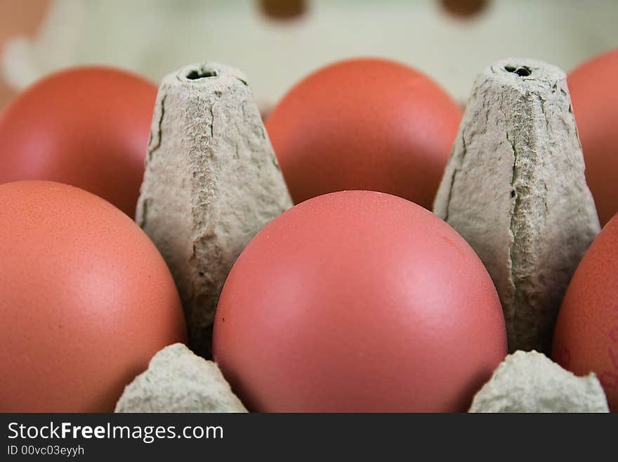 Close-up of a box of eggs