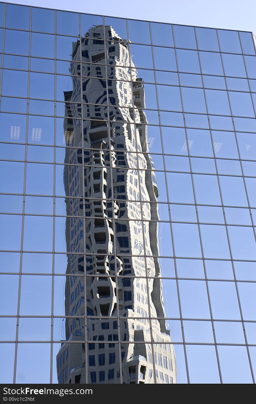 New Tower Reflected in Blue Glass