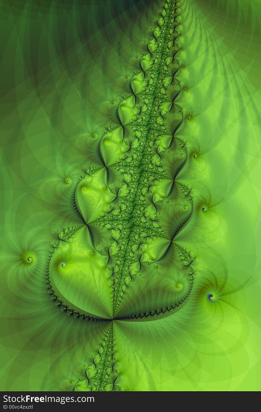 An infinity leaf drawning in fractal art